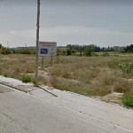 cartel rio ara (Los suelos de la avenida despegan antes de su renovacion)