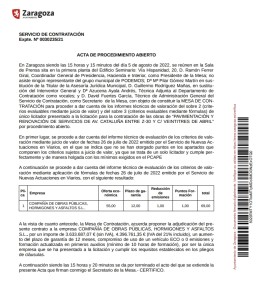 licitacion avenida